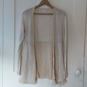 Studio Y open front light cardigan S